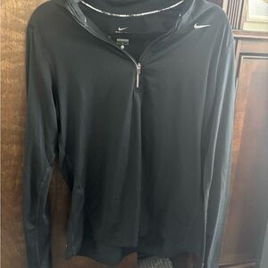 Nike Women's Black Long Sleeve Zip Top